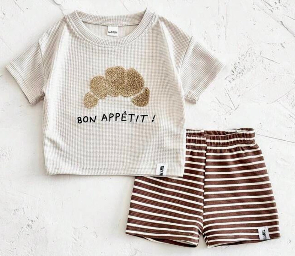 Bon Appétit Waffle Set – 2 Piece Summer Outfit