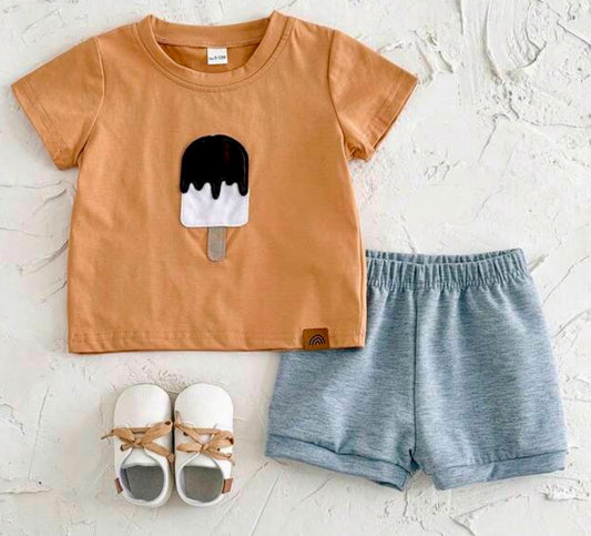 Choc Ice Summer Set – 2 Piece Baby Boy Outfit